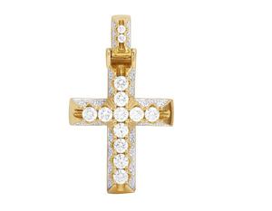 Colgante de Cruz religiosa moderna chapada en oro amarillo de plata S925, joyería de Hip Hop totalmente helada, Diamante de moissanita, religioso único - Product Image 1