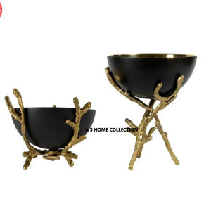 Brûleur d'encens de conception de forme de branche feuillue d'or fantaisie métal nordique Mubkhar décoration religieuse utilise l'ornement - Product Image 2