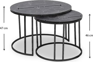 Highgreat-mesa de centro con Base de acero negro, encimera de mármol moderna para dormitorio personalizada, artículos para dormitorio, gran oferta - Product Image 3