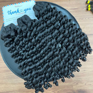 Paquets bouclés 100% cheveux vierges Remy cheveux vietnamiens bruts Double trame armure couleur naturelle cheveux humains pour les femmes - Product Image 3