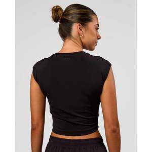 เสื้อครอปแขนสั้นสีดำ - Product Image 3
