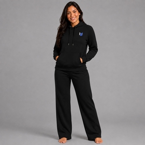 Casual Sports Hooded Women's Tracksuit <b>Gym</b> <b>Long</b> <b>Sleeve</b> 100% Cotton 2-Piece Eco-Friendly Breathable Track Suit Pants <b>Set</b> - Product Image 1