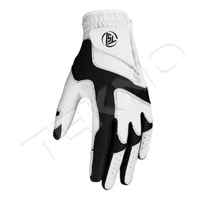 Venta al por mayor de guantes de golf de piel de oveja con logotipo personalizado Cabretta para hombres y mujeres, guantes de golf de cadete duraderos de tamaño pequeño Xxl para mano izquierda y derecha - Product Image 1