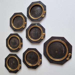 Dessous de verre Design arc noir Vintage fabriqué à la main vaisselle Durable Unique pour salle à manger cuisine café thé bureau et décor - Product Image 5