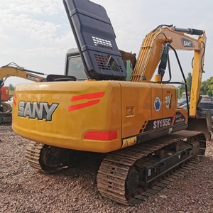 Excavatrice sur chenilles hydraulique compacte Sany SY155C de 15,5 tonnes, d'occasion et bien entretenue, en stock pour la construction - Product Image 5