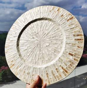 Mantel individual redondo de nácar de diseño de lujo, decoración moderna y rústica para restaurante de vajilla de mayoristas de Vietnam - Product Image 5