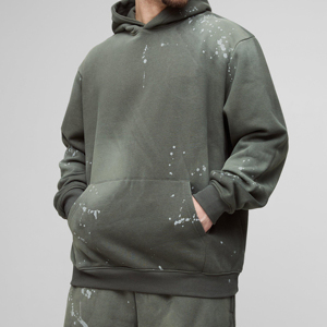 Survêtements personnalisés avec impression délavée au soleil, pantalons évasés et sweats à capuche pour hommes, nouveau design streetwear, survêtement 100% coton, prix bas - Product Image 3