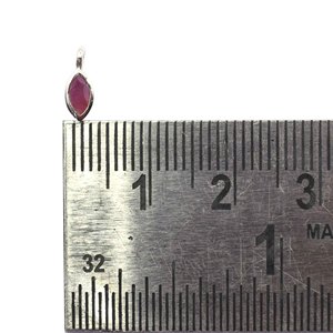 Bijoux de mode pendentif 9 MM en forme de marquise saphir rose avec diamant en pierre principale plaqué or en argent sterling 925 - Product Image 3