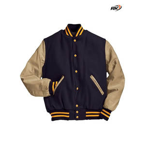 Ropa de calle de moda estilos al por mayor deporte béisbol mangas de cuero chaquetas de bombardero personalizadas chaqueta universitaria para hombre - Product Image 2