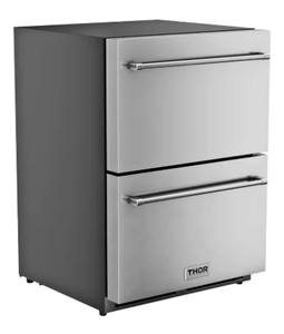 Congelador Profesional con Puerta Francesa y Cajón de 24 Pulgadas, Descongelación Automática, Termoeléctrico, para Uso Doméstico, Hotelero y en Autocaravanas, Compatible con TRZ24U - Product Image 3