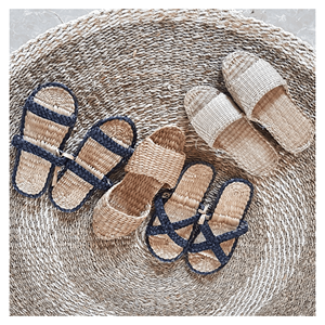 Pantoufles en jacinthe d'eau, tissage naturel en jacinthe d'eau avec doublure en coton doux pour les spas, les hôtels, les pantoufles d'intérieur, Vietnam - Product Image 5