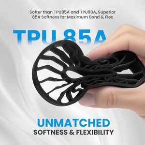 Filament <span class=keywords><strong>TPU</strong></span> flexible noir <span class=keywords><strong>ERYONE</strong></span> 85A, plastiques <span class=keywords><strong>TPU</strong></span> 1,75 mm 1 kg, plastiques souples pour impression 3D, impression de coques de pneus - Product Image 2