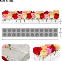 Vente en gros de Vases nordiques de luxe en forme de cristal, pièce centrale Lucite moderne Unique en acrylique livre Vase à fleurs pour mariage