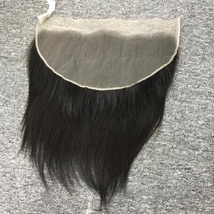 Venta de cabello humano de color negro Frontal de encaje recto natural de alta calidad para mujeres de extensiones de cabello vietnamita - Product Image 5