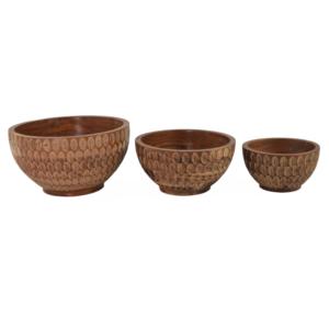 Tazón de Madera Artesanal de Estilo Americano, Elegante y Más Vendido, para Ensaladas, Frutas, Servir en Fiestas, Multiusos - Product Image 1