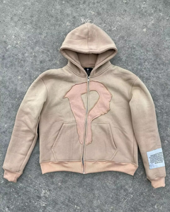 Manufacturer Custom Logo Fleece <b>Zip</b> Hoodies Unisex High Quality 100% Cotton Oversized Heavy Duty Lined Breathable Embroidered - Product Image 1