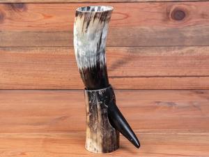 Support de corne à boire nautique animal gravé poli conçu sur mesure artisanat naturel unique pour l'affichage authentique de corne - Product Image 4