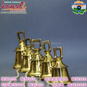 ระฆังทองเหลืองคุณภาพมาตรฐานขายดี สำหรับบ้านและวัด ใช้เป็นกระดิ่งประตู สำหรับส่งออกจากอินเดีย - Product Image 6