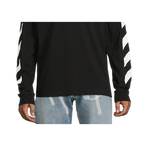 Felpa Off-White da Uomo con Logo Diag Helvetica, Bianca e Nera, Taglia M, Tessuto Lavorato a Maglia, Stampa Serigrafica, Ricamo 3D - Product Image 3