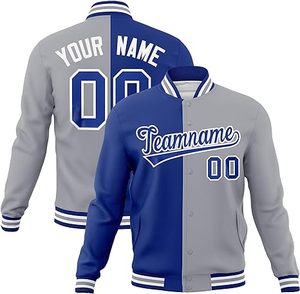 Chaqueta Varsity de Béisbol Reversible de Poliéster 100% con Logotipos Estampados en Relieve Personalizados de Alta Calidad, Tallas Grandes - Product Image 1