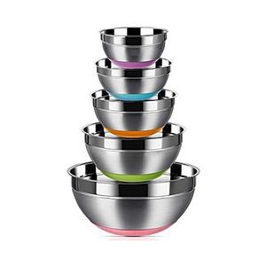 Juego de 6 cuencos para mezclar alimentos de diferentes tamaños, diseño clásico, forma redonda, cuencos para servir chocolates para los más vendidos - Product Image 5