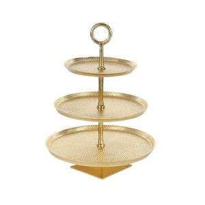 High Quality Modern Design Metal <b>Cake</b> <b>Stand</b> Silver Aluminium Handmade Eco-Friendly Serving Platter Wedding Party Home Decor - Product Image 3