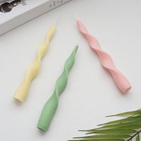 Moule en silicone pour bâtonnets de bougies torsadés Kit de fabrication de bougies Colonne en spirale Moules à bougies Fournitures d'art Artisanat
