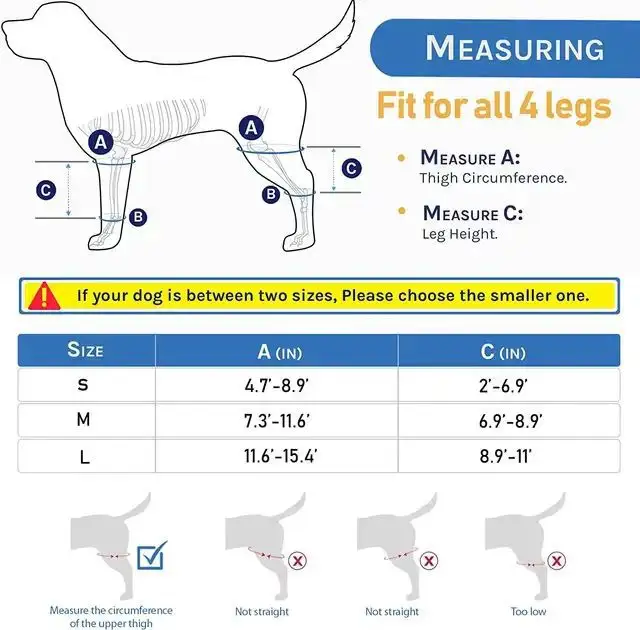 Cane previene leccare ginocchiera copertura protettiva per lesioni alle zampe posteriori ginocchiere cane supporto ginocchiere cane