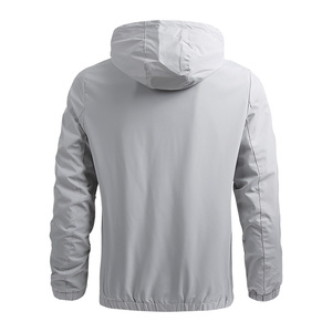 Vestes de sport à capuche personnalisées pour hommes, neuves, printemps, décontractées, extérieures, bon marché, blanches, personnalisées - Product Image 4