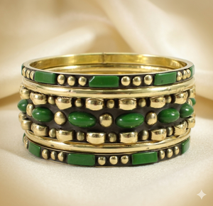 <b>Bangles</b> Perfectly Handmade <b>Bangles</b> Set Bone and Brass <b>Bangles</b> Set <b>Indian</b> <b>Bangles</b> Set for Women Fashion From India - Product Image 1