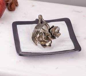 Soporte de servilleta de hojas con brotes, soporte decorativo para servilletas, soporte de pañuelos de mesa, accesorios de mesa de comedor para oficina en casa - Product Image 4