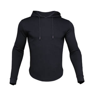 Venta al por mayor hombres Etiqueta Privada Impresión logotipo gimnasio ropa deportiva entrenamiento Fitness Sudadera con capucha de talla grande polar hombres deporte Sudadera con capucha - Product Image 5
