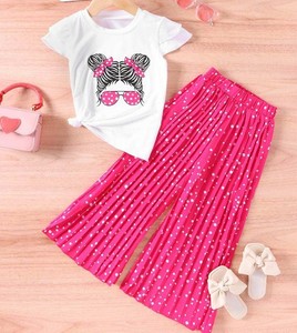 Verano bebé niños ropa traje dibujos animados manga corta Top + Pantalones largos Casual niños niñas conjuntos de ropa - Product Image 5