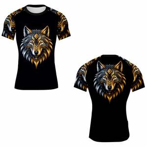 Fabrication de vêtements de fitness à séchage rapide pour hommes chemise à manches courtes Horror Surf Anti UV et respirante - Product Image 3