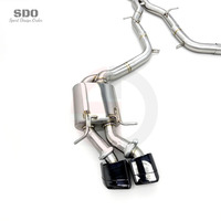 Sistem Knalpot Lengkap Performa Tinggi SDO Stainless Steel Poles Cermin untuk Mercedes-Benz AMG C63 W204 6.2L V8 2007-2014