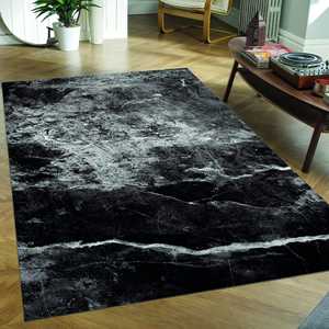 Black Stone Marble <b>Rug</b>, Printed <b>Rug</b> for Dining Room & Office Decor,Nonwoven Thin <b>Rug</b> - Product Image 3