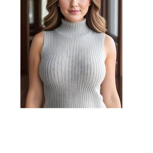 Latest Products Summer New Women's Casual Knitted Crewneck Geometric Pattern Vest Top <b>Sweater</b> Supplier From BD - Product Image 6