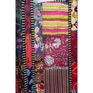 Sac fourre-tout en coton pour femme, grande capacité, style bohème, hiver, été, design patchwork vintage, deux fermetures ouvertes, durable, robuste - Product Image 3