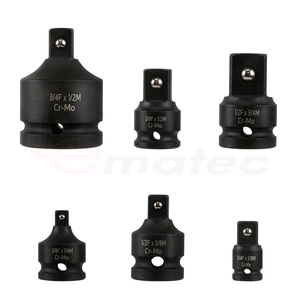 Juego de Adaptadores de Impacto LEMATEC, 6 Piezas, Material Cr-Mo, 1/4, 3/8, 1/2, 3/4 Pulgadas, para Pistola de Impacto Neumática - Product Image 3