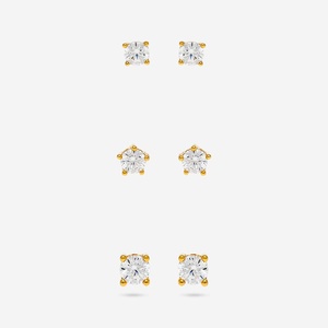 92.5 <b>Silver</b> <b>Stud</b> <b>Earrings</b> with Diamond Cute Religious Style for Engagement or Gift-Model 188459 - Product Image 1
