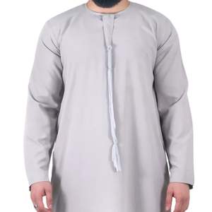 Premium <b>Men's</b> Jubba Elegant Luxury Arabic Traditional Wear Emirati <b>Thobe</b> Soft Taupe Breathable Modern Islamic Attire Casual - Product Image 6
