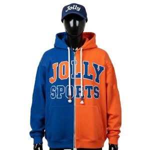 Sudadera con Capucha y Cremallera para Mujer, Tejido Grueso de 320 GSM, Algodón y Poliéster, Paneles de Bloques de Color, Logotipo Bordado Personalizado, Sudadera Básica con Cremallera - Product Image 1