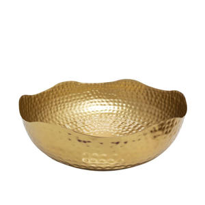 Ensemble de 3 bols de service en fer de grande taille au design luxueux, couleur or, décoration de table de restaurant personnalisée pour la maison et le restaurant - Product Image 5