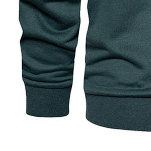 Ensemble de survêtement moderne, élégant et stylé en molleton respirant 100 % coton avec fermeture éclair, comprenant un pantalon de jogging et un sweat à capuche, idéal pour l'hiver, style streetwear uni. - Product Image 5