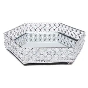 Bandeja Metálica de Lujo para Decoración de Mesa, Bandeja Metálica de Estilo Moderno para el Hogar, Accesorios para Eventos, Navidad, Estilo Asiático, Zahid Exports - Product Image 1