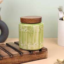 Elegante Tarro de Cerámica para Decoración de Cocina y Almacenamiento en Despensa, Tarro de Cerámica Decorativo Hecho a Mano - Product Image 2