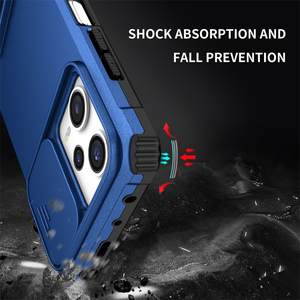 Étui pour <span class=keywords><strong>Xiaomi</strong></span> Redmi Note 12 12S 11, protection de l'appareil photo coulissante, étui de téléphone pour Redmi Note 12 Pro + Plus, coque arrière avec béquille - Product Image 4