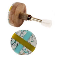 Poignée de traction de boutons de porte de tiroir en laiton en résine multicolore moderne pour cuisine villa-exportation de qualité pour commode appartement - Product Image 2