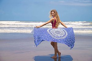 ชุดว่ายน้ำชายหาดผ้าโสร่งชายหาดพิมพ์ลายมันดาลา