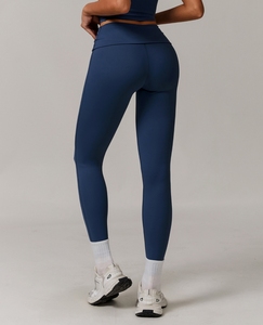 Logotipo personalizado de cintura alta ecológico reciclado de punto gimnasio entrenamiento Leggings transpirable Push-up Yoga pantalones para mujeres estilo casual - Product Image 3